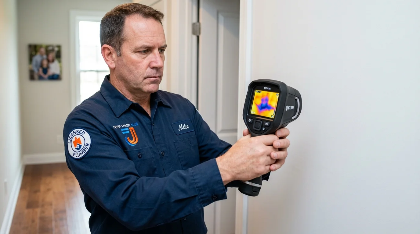 Thermal imaging leak detection by Johns Plumbing LLC in Labadieville